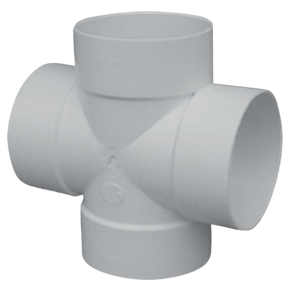 IPEX SDR35 Sewer and Drain 4 In. Solvent Weld PVC Cross 414450BC