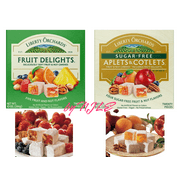 Liberty Orchards 1 Aplets & Cotlets Sugar Free 8oz, 1 Fruit Delights 10oz, 2 Pack Variety, Kosher
