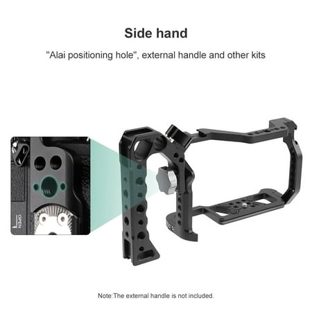 Image of Andoer Metall Camera Cage Aluminum Alloy with Quick Release Plate Cold Shoe Mount Numerous 1/4in-20 And 3/8in-16 Threaded Holes Compatible with /R6 Camera