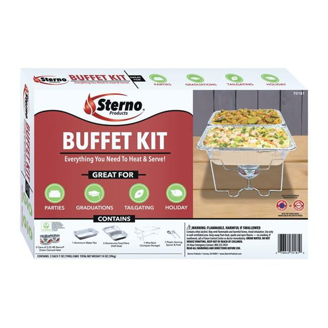 Sterno 6223390 Large Buffet Set Silver Walmart Canada
