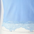 thumbnail image 7 of Alvivi Women's Lace Crop Top Y2k Cropped Tees Cami Ribbed Knitted Tank Tops Blue L, 7 of 7