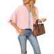 thumbnail image 2 of Txlixc Dolman manga cuello en V mujer #39;st - camisa gasa suelta Split verano Street Top Txlixc  moda, 2 of 6
