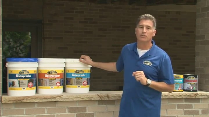 Damtite Maximum Coverage Powder Waterproofer - Apply to Wet or Dry Walls - 7 lbs, White