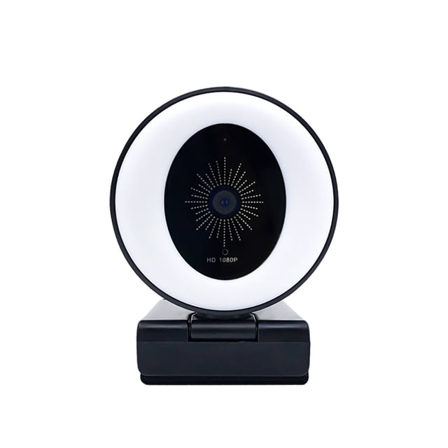 Cámara web de alta resolución 1080P con luz ajustable y micrófonos reductores de ruido, cám Abanopi Cámara USB