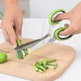 thumbnail image 4 of Herb Shears, Kitchen Salad Scissors Stainless Steel with Cover, Herb Scissors Upgrated Grinding Kitchen Shears for Chopping Cilantro Scallion & Salad 1 Pair for Herb (Green), 4 of 6
