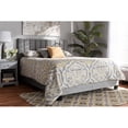 thumbnail image 6 of Baxton Studio Clare Full Size Gray Velvet Panel Bed with Tufted Headboard, 6 of 6