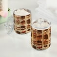 thumbnail image 2 of Yayeee 2 Pack Qtip Holder Bathroom Cotton Swab Canister with Lid Clear Dispenser Set, Brown Cakes, 2 of 6