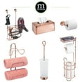 thumbnail image 5 of mDesign Steel Free Standing Toilet Paper Holder Stand and Dispenser - Rose Gold, 5 of 7