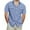 Blue, variant on Mgmyaa Men's Button Down Short Sleeve Shirts Casual Lightweight Cotton Linen Shirts Vacation Beach Summer Tops with Pockets
