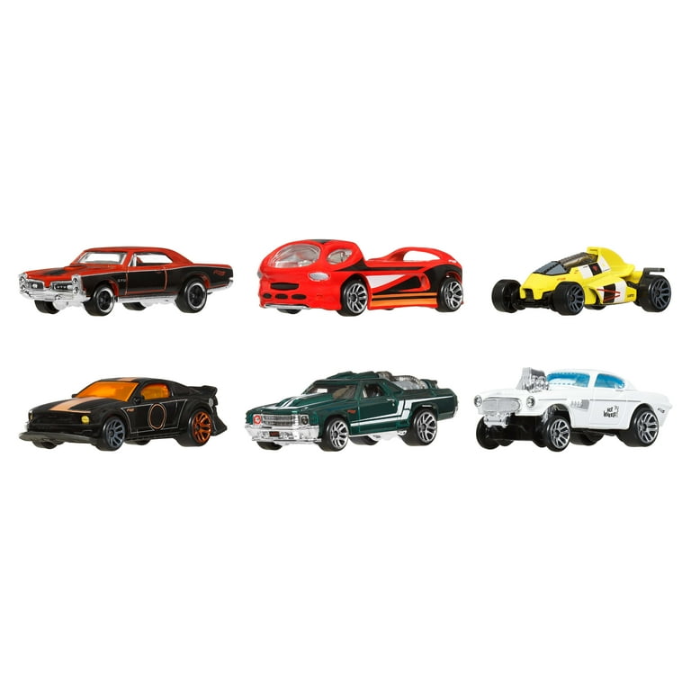 Hot Wheels 1:64 Scale Die-Cast Toy Cars & Trucks, Set of 6 HW