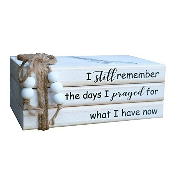 Pila de libros decorativos de madera LIVDUCOT para mesa de c