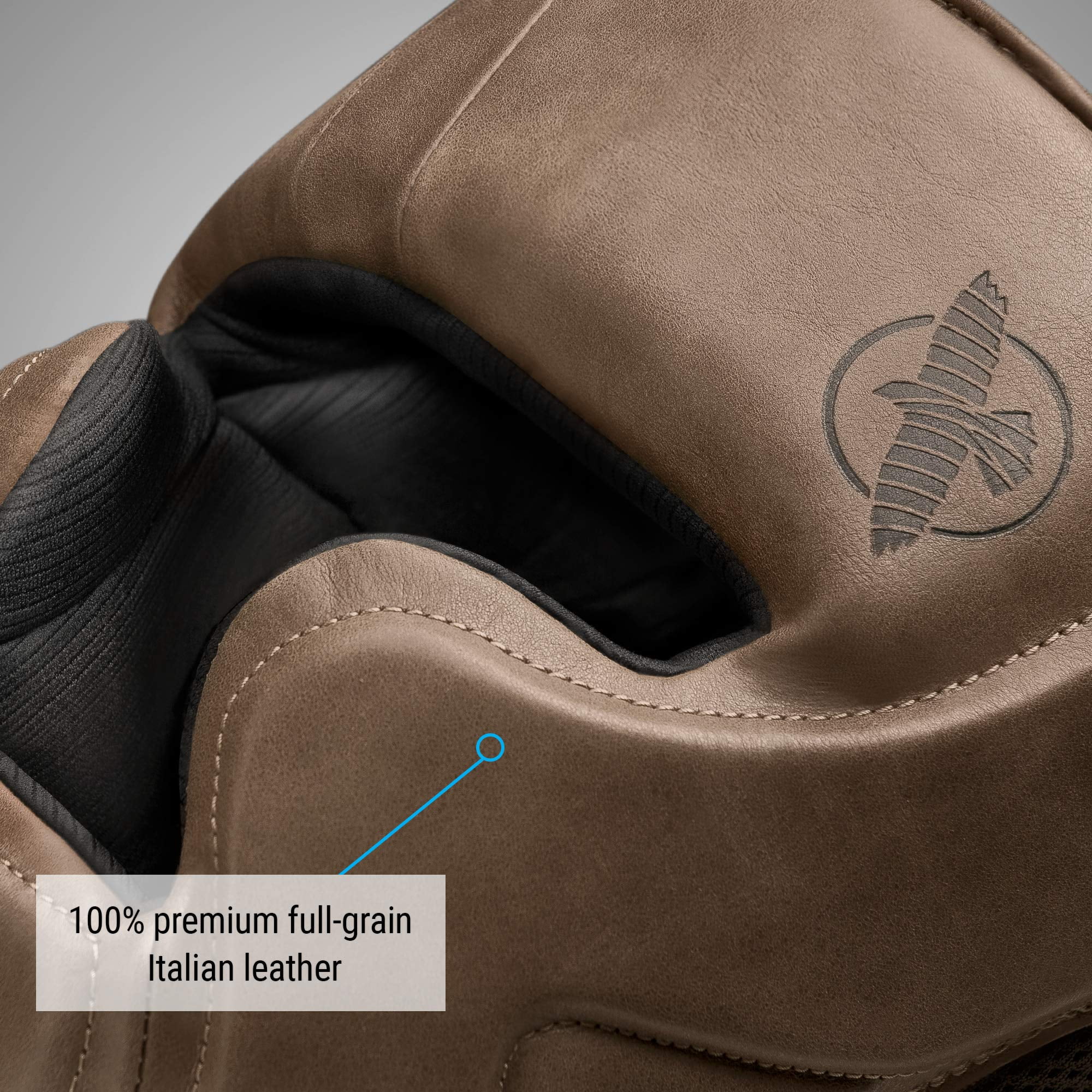 Hayabusa T3 LX Leather Adjustable MMA Headgear - Brown, One Size