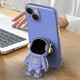 Luxury Astronaut Fold Standing Holder Phone Case for IPhone 15 14 11 12