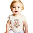 thumbnail image 4 of Faux Glitter Colorful Painted Christmas Tree with Dalmatian Bow Shirt for Women Teens and Girls Natural Shirt 4T, 4 of 5