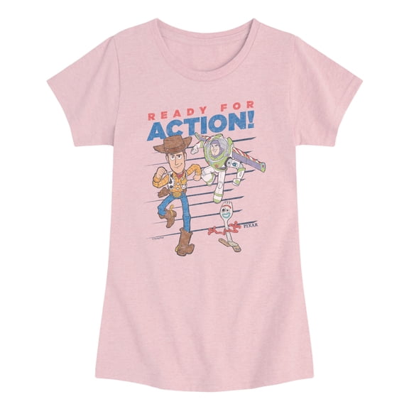 Toy Story - Ready For Action - Youth Girls Fitted Short Sleeve T-Shirt