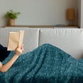 thumbnail image 3 of Cactus Soft Flannel Fleece Throw Blanket, Continuous Modern Pattern with Abstract Cacti and Triangles, Cozy Plush for Indoor and Outdoor Use, 70" x 90", Petrol Blue Mint Green, by Ambesonne, 3 of 5