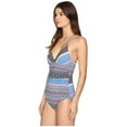 thumbnail image 2 of Jantzen Women's Batik Stripe Strappy One Piece Swimsuit, Black, 10, 2 of 3