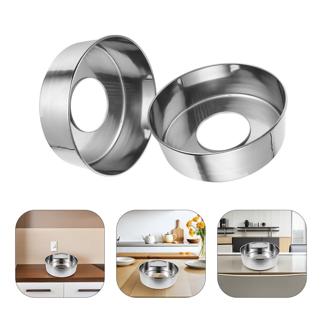 HAMPPLIES 2Pcs Stainless Steel Cotton Candy Maker Basins with Seamless Edge for Easy Cleanup Silver