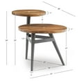 thumbnail image 5 of Maklaine Two Tiered Metal Side Table in Gunmetal Gray Finish, 5 of 9