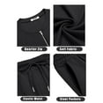 thumbnail image 5 of COOFANDY Men's 2 Pieces Outfits Casual Quarter Zip Polo T Shirt and Shorts Set Athletic Jogging Summer Tracksuit, 5 of 5