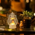 thumbnail image 2 of Luoshdecor Flameless Village Candles Oil Lamps,2Pcs Battery Operated LED Candle Lantern,Farmhouse Decorations for Home Party, Winter Holiday Gifts 5 in, 2 of 5