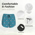 thumbnail image 6 of Xecao's Cartoon Whale for a double-layer running short for women, perfect for gym, tennis, and more, featuring a convenient pocket., 6 of 9
