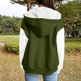 thumbnail image 5 of Qetyuw Womens Color Block Hooded Jacket Long Sleeve Full Zip Up Open Front Cardigan Coat Fashion Casual Jackets, 5 of 6