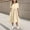 Beige, variant on Spazoro Little and Big Girls A-line Dresses, Round Neck Solid Color Short Sleeve Comfortable Casual Dresses for Girls Beige Size 7-8T