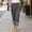 *Gray, variant on Women's Elastic Waist Harem Capri Pants,Side Pocket Contrast Hem Baggy Linen Cropped Trousers Khaki,Women's Plus XXL