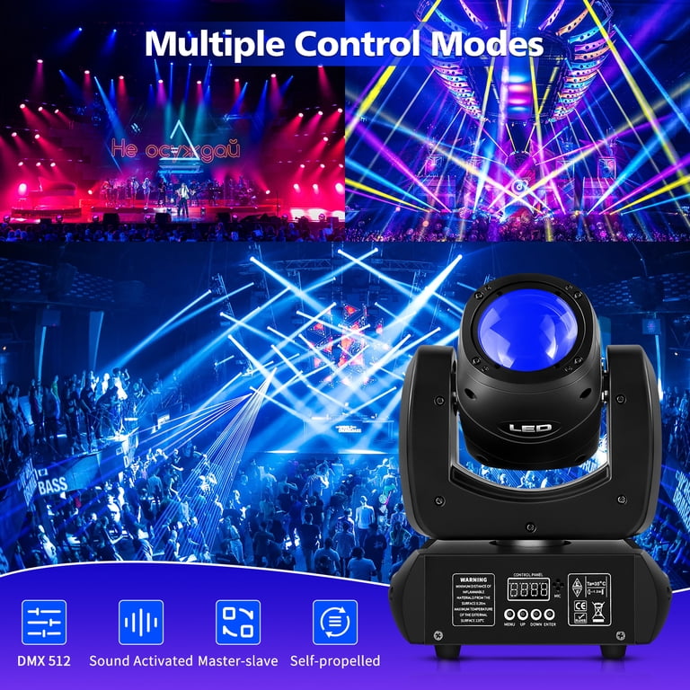 Prism 18 Beam Gobo Moving Head Stage Light, 8500K COB LED DJ