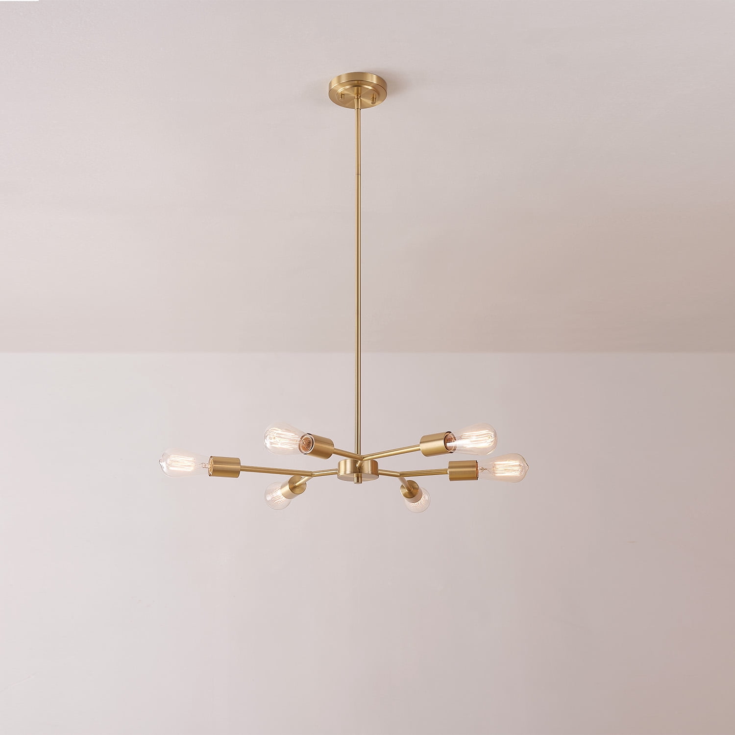 Globe Electric Tetra 6 Light Gold Chandelier, 91004450