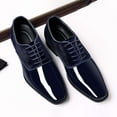 thumbnail image 4 of Men's Vintage High Gloss Dress Shoes Oxford Shoes Formal Tuxedo Business Shoes (Blue US 11.5), 4 of 8