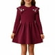 thumbnail image 2 of Suéter de capa base para niña, jersey de punto trenzado, manga larga, cuello redondo, vestido para niña, 2 of 8