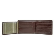 Hidesign Vespucci Buffalo Leather RFID Blocking Brown Trifold Wallet