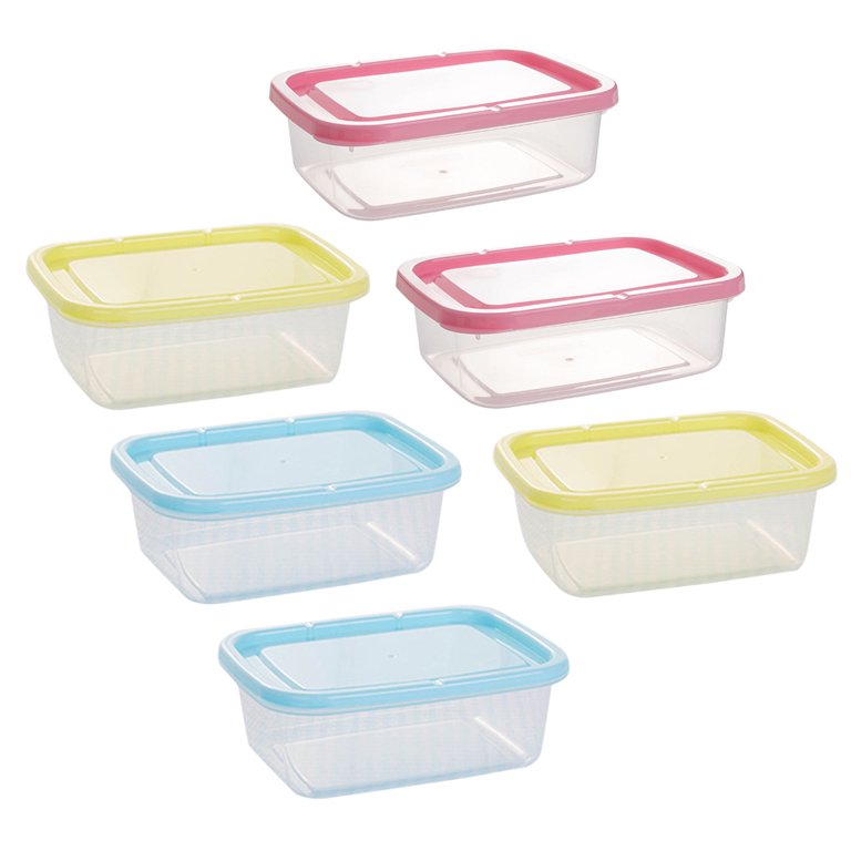 12pcs 350ml Small Plastic Crisper Round Food Container Kitchen Lunch Boxes  Sealed Bowl for Refrigerator (Random Color) 