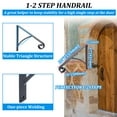 Kojem Steps Handrail Railing Handrail Grab Bar for Stairs Wall Mounted