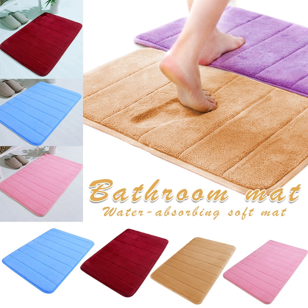 Absorbent Soft Memory Foam Non-slip Mat Bath Bedroom Floor Shower Rug Decor 