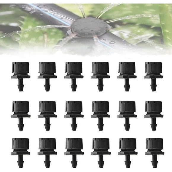 100 Pcs 8 Hole Garden Irrigation Adjustable Micro Drip Irrigation Emitter Drip System Anti-clogging Emitter Dripper For Greenhouse Horticulture Agricu