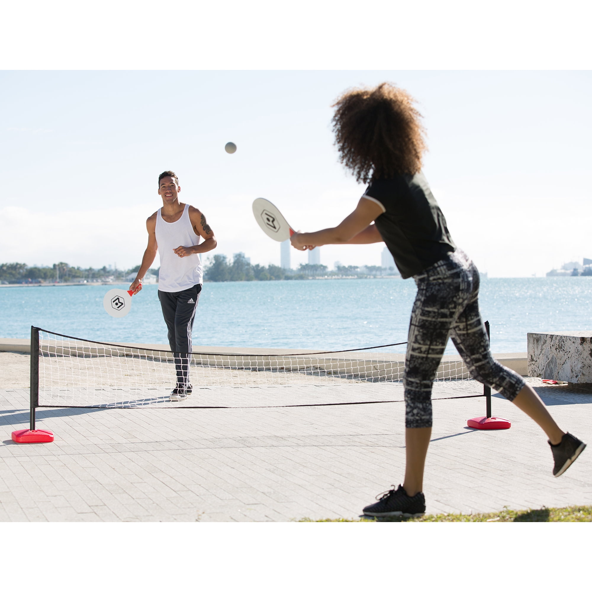 Wicked Big Sports: Paddle Battle Set - Oversized Ping Pong & Pickleball Outdoor Game Kit, 2 Players, Sports Activity For Yard-Beach-Park-Tailgating