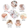 thumbnail image 4 of Paños para eructos para bebés, trapos para eructos para bebés, 6 capas de paños para eructos de algodón grandes extra absorbentes y suaves, 4 of 5