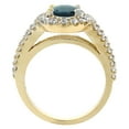 thumbnail image 2 of 10K Yellow Gold Diamond Natural London Blue Topaz Engagement Ring Oval 10x8mm, size 6.5, 2 of 3
