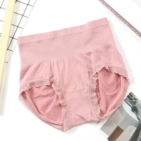 

Summer Clearance! Zpanxa Womens Underwear Lace Elastic Underwear Panties Seamless Underwear Panties Pink F
