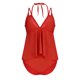 thumbnail image 2 of TaTaai Women‘s 2026 Tankini Swimsuit Set Mesh Patchwork Back Adjustable Tie Shoulder Straps Round Neck Solid Color Full Coverage High Waisted Shorts Polyester Spandex Summer Beach Party Gift, 2 of 9