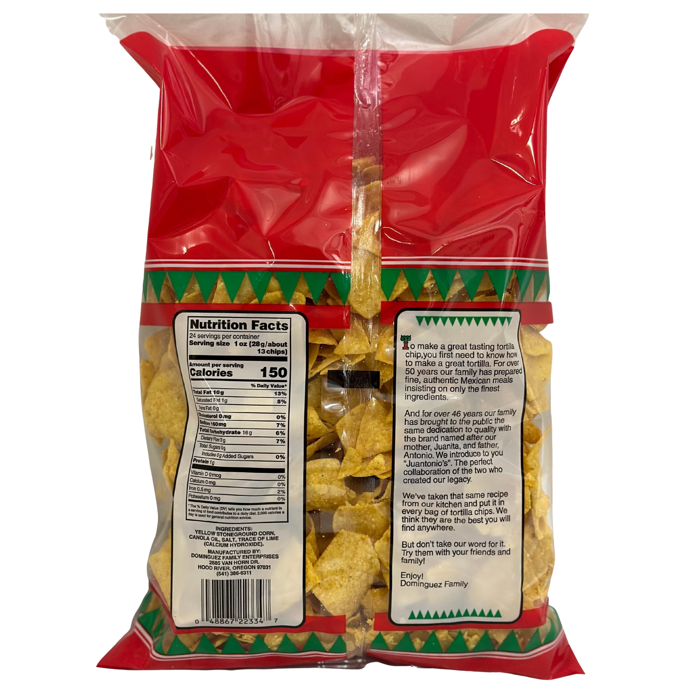 Juantonio's Tortilla Chips, Gluten-Free, Fiesta Bag, 24 oz Bag