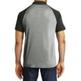 thumbnail image 2 of Mafoose Men's PosiCharge RacerMesh Raglan Heather Block Polo Grey Heather/ Black X-Small, 2 of 5