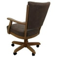 thumbnail image 2 of Classic Caster Solid Wood Dining Chair - NW Whiskey Brown Fabric - Light Oak, 2 of 2
