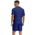 thumbnail image 2 of YONGHS Men's Summer Romper One Piece Overall Coverall Zipper Loose Fit Tracksuits with Pockets Royal Blue XXL, 2 of 7