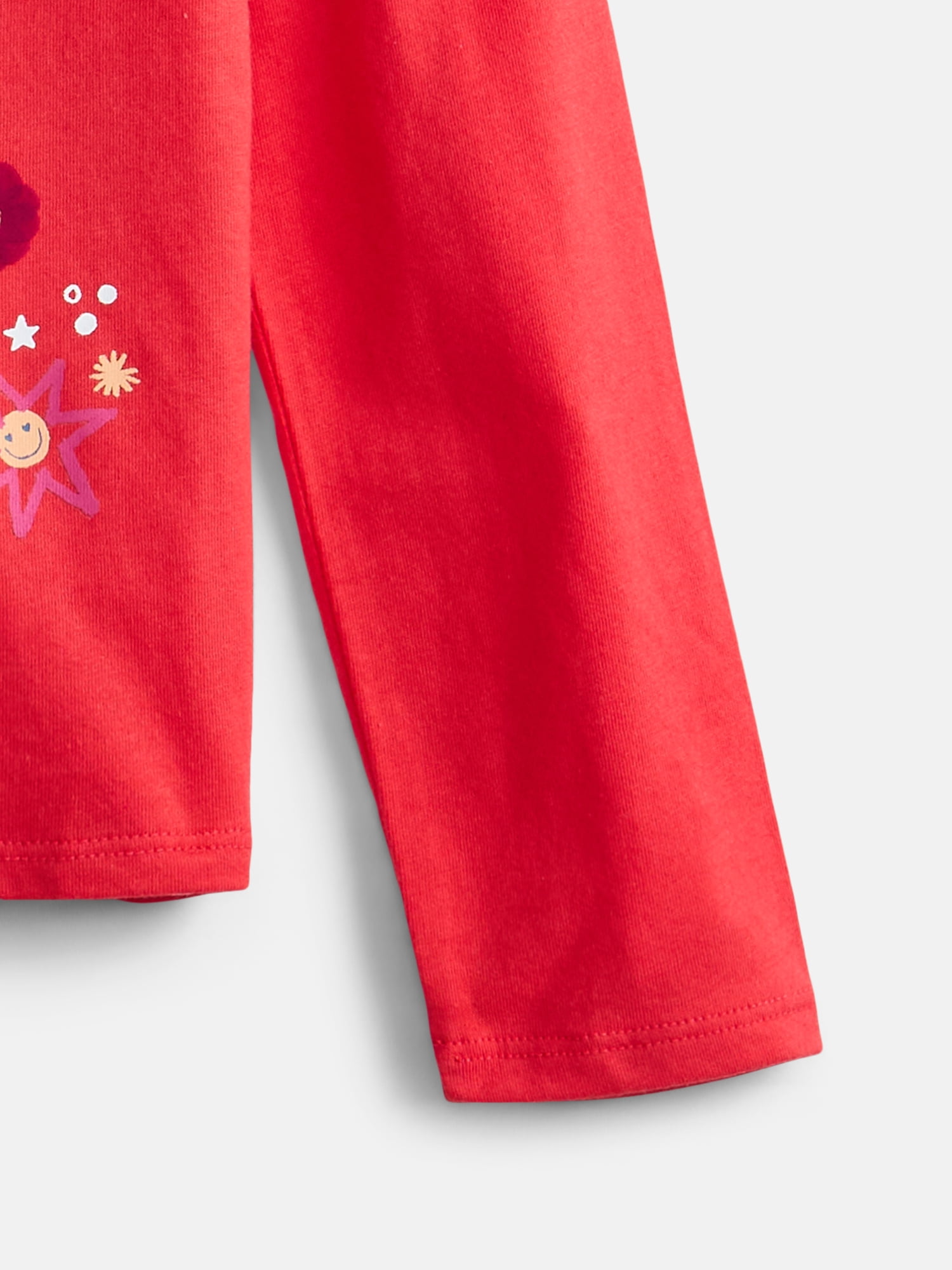 Wonder Nation Girls Embellished Tee with Long Sleeves, Sizes 4-18 & Plus