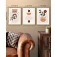 thumbnail image 3 of Drsoum Boho Wall Art Decor Mid Century Modern Abstract Prints Posters Bathroom 11x14in3pcs Natural Framed, 3 of 5