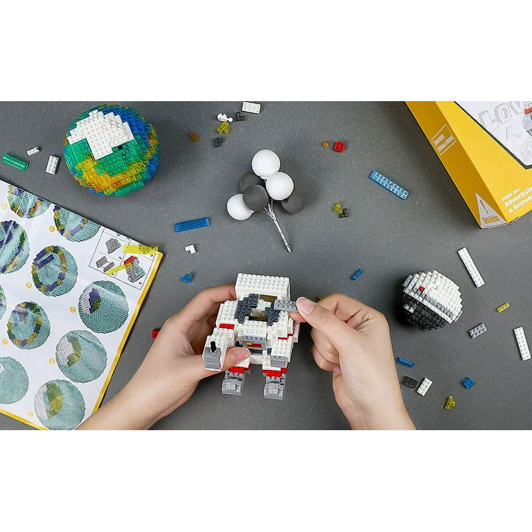 Astronaut Micro Mini Building Sets Space Model Block Set with LED Lighting Kit and Small Balloon 1368 PCS Cool Collectible Gift Toys for Age 14 Adults Not Compatible with Lego Set Walmart